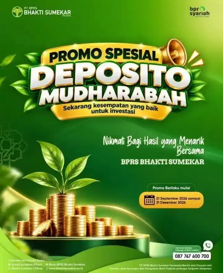BPRS Bhakti Sumekar Buka Promo Deposito Mudharabah, Mulai Rp1 Juta (Ilustrasi)