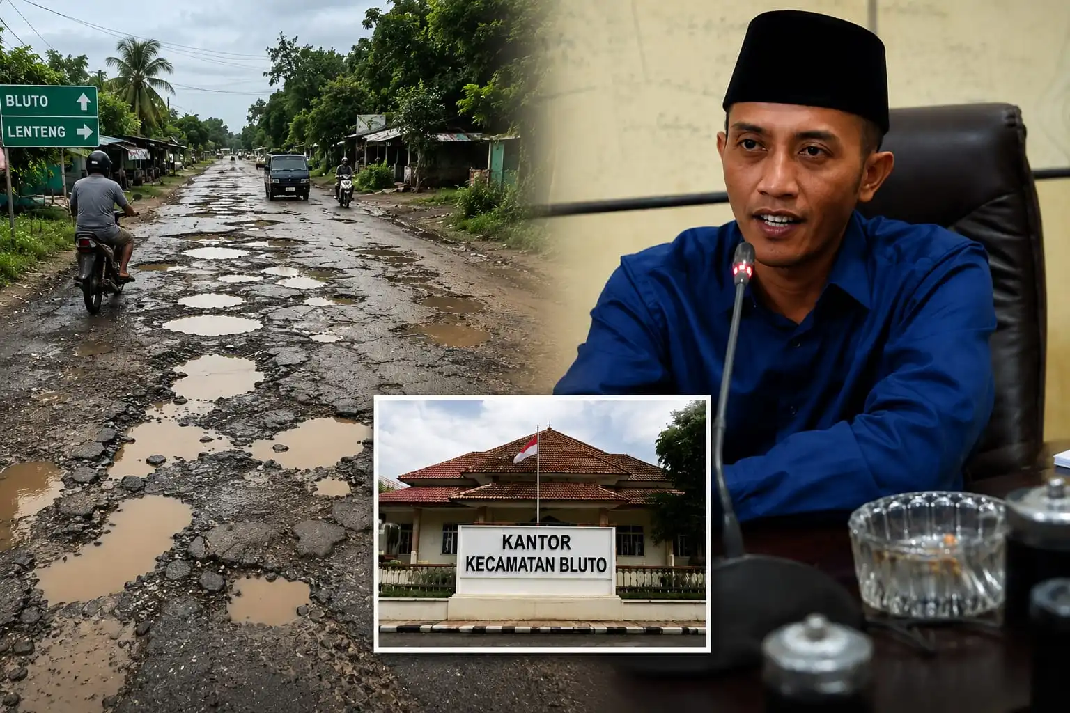‎Jalan Penghubung Kecamatan Bluto dan Lenteng Hancur, DPRD Heran Pemkab Malah Fokus Pindah Kecamatan? (Ilustrasi)